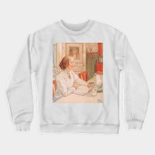 My Oldest Daughter by Carl Larsson Crewneck Sweatshirt